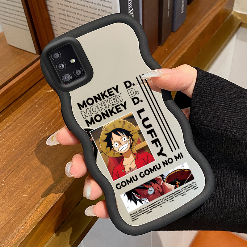 Casing Hp Untuk Samsung A51 M40s Case Anime Luffy Kekinian Cermin Cesing silikon Kasing SoftCase Kes