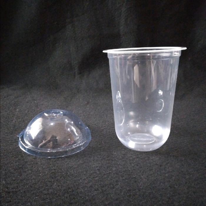 50pcs Gelas Oval / Gelas Cup Oval Ukuran 14oz 16oz 18oz 22oz 24oz / Gelas Plastik Oval