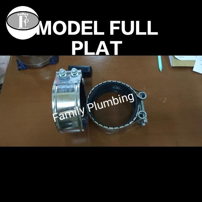 KLEM COUPLING KOPLING CASH KES CAST IRON PIPA CIP BESI PVC 4" 4INCH 4 INCH TIGER XINXIN ORO EROPA