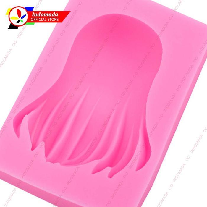 Indomada Cetakan Fondant Silikon Rambut Boneka Cewek Wanita Besar 7 X 5.5 X 1.5 Cm Dekorasi Kue