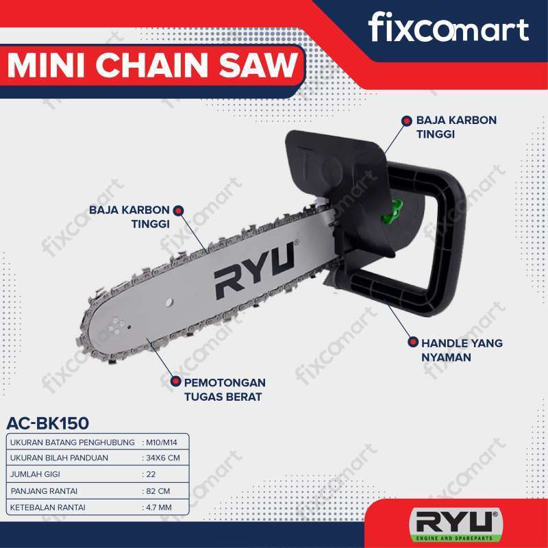 RYU Mini Chain Saw / Adaptor Gergaji Mesin Gerinda Tangan