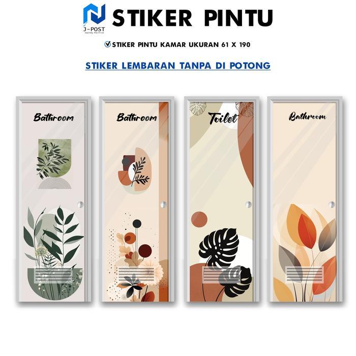 Stiker Pintu Kamar Mandi Toilet dan Stiker Pintu Kamar Stiker Pintu Anti Air Mudah Dipasang Motif