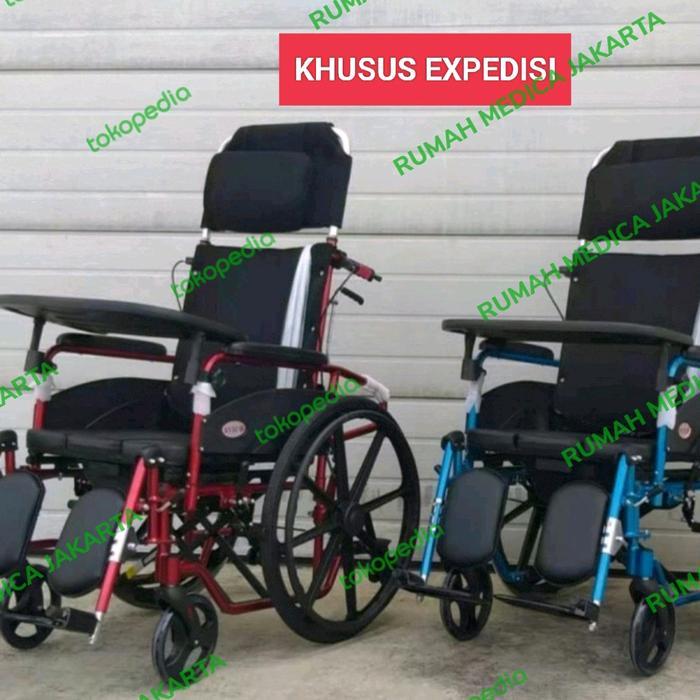 Kursi Roda AVICO ZEUS 5in1 Bahan Alluminium / Kursi Roda Multifungsi