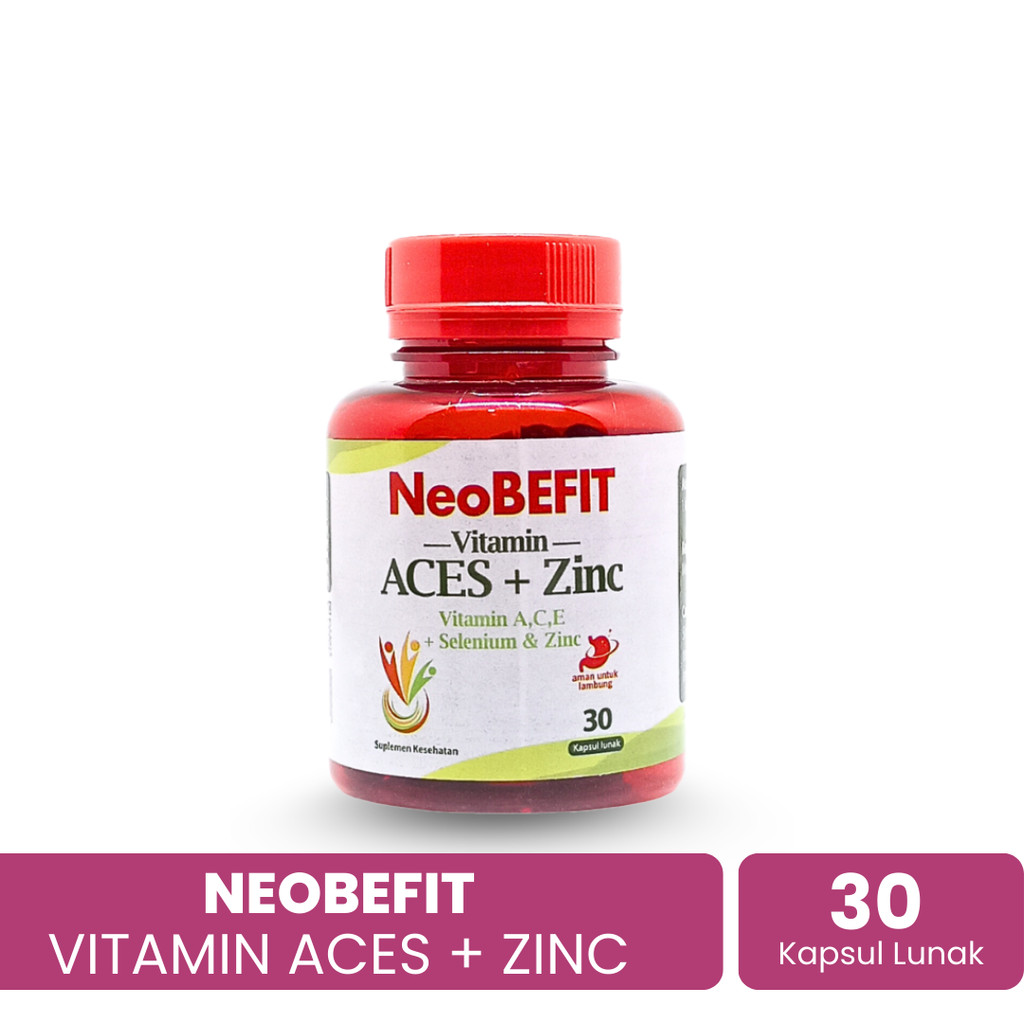 NeoBEFIT Vitamin A C E Selenium + ZINC ISI 30 & 100 KAPSUL LUNAK