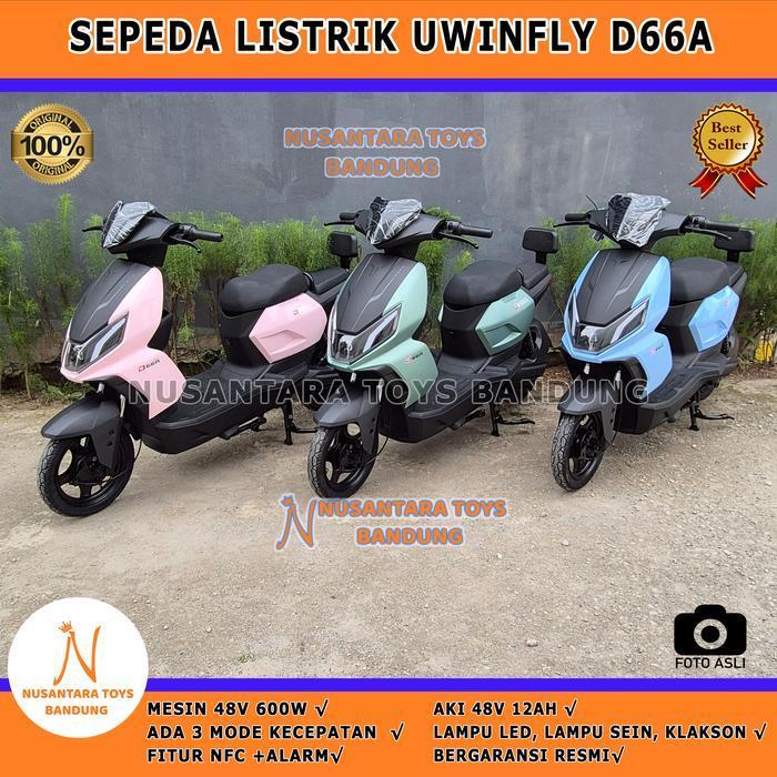 Sepeda Listrik Uwinfly D60 D65 D66A D70 D75 M60 48V Original Bergaransi Resmi Ada Alarm, Remote Keyl