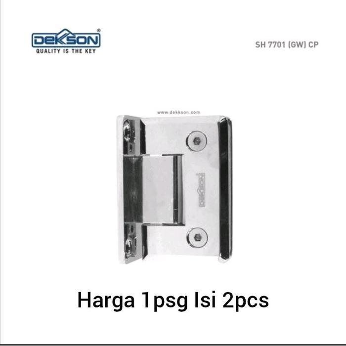 Shower Hinge Dekson Kaca - Tembok SH 7701 GW (CP) engsel pintu kaca ke Tembok Dekson Engsel Glass To