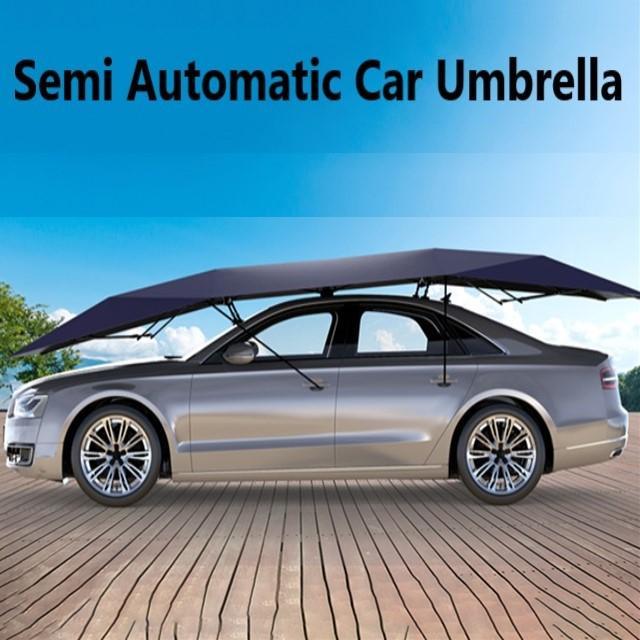 Ready Car Umbrella UV Semi Automatic Tenda Cover Tenda Payung Anti Panas Atap Mobil