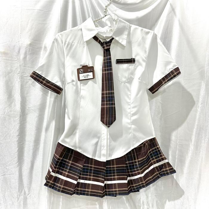 Sexy Lingerie Japaese Mini Skirt Cosplay Set Seragam Siswa Kostum 2A183 Pasti Diskon
