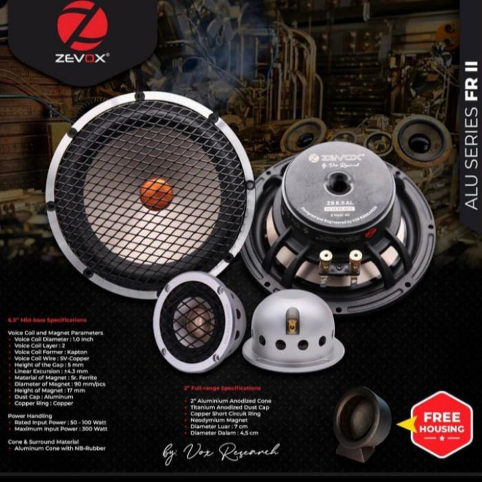 Ready Speaker mobil zevox ALU SERIES FR ll 2 way original VOX RESEARCH