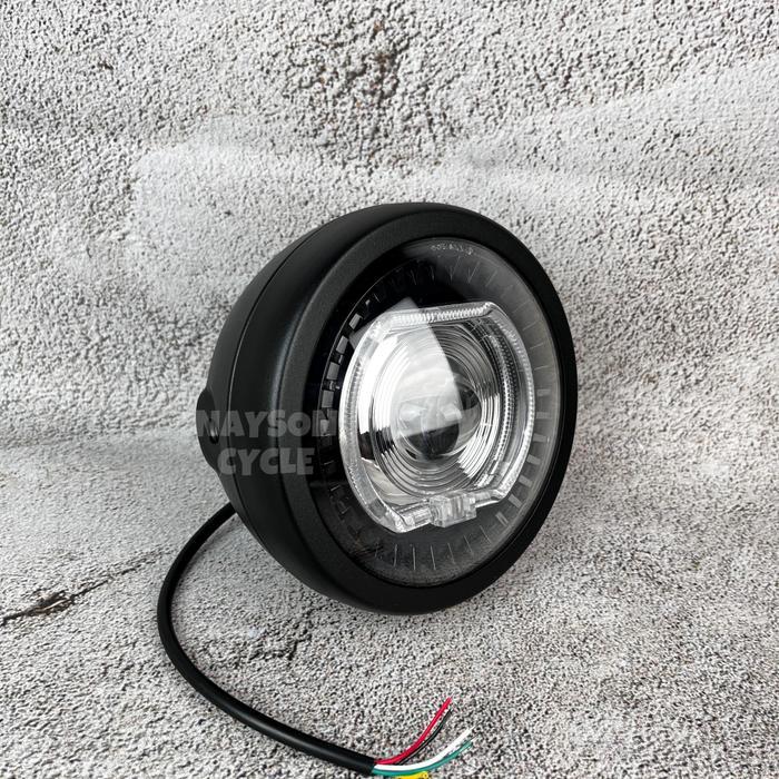 Daymaker Headlamp Lampu Depan Led 5.75 Inch Ciron + Batok Motor W175 W250 Benelli Patagonian Eagle