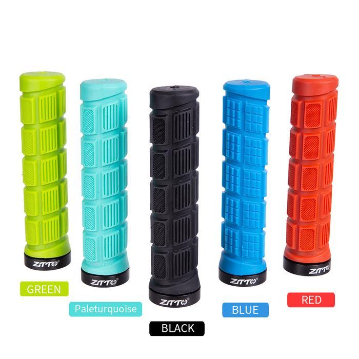 Handgrip Ztto Single Lock Rubber Pegangan Stang Sepeda Mtb Model Ergon