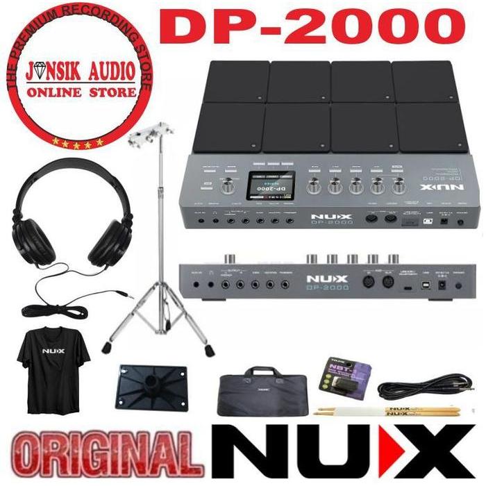 Drum Nux DP2000 Percussion Pad Nux DP-2000 Drum Perkusi Pad Nux DP2000 Paket Stand