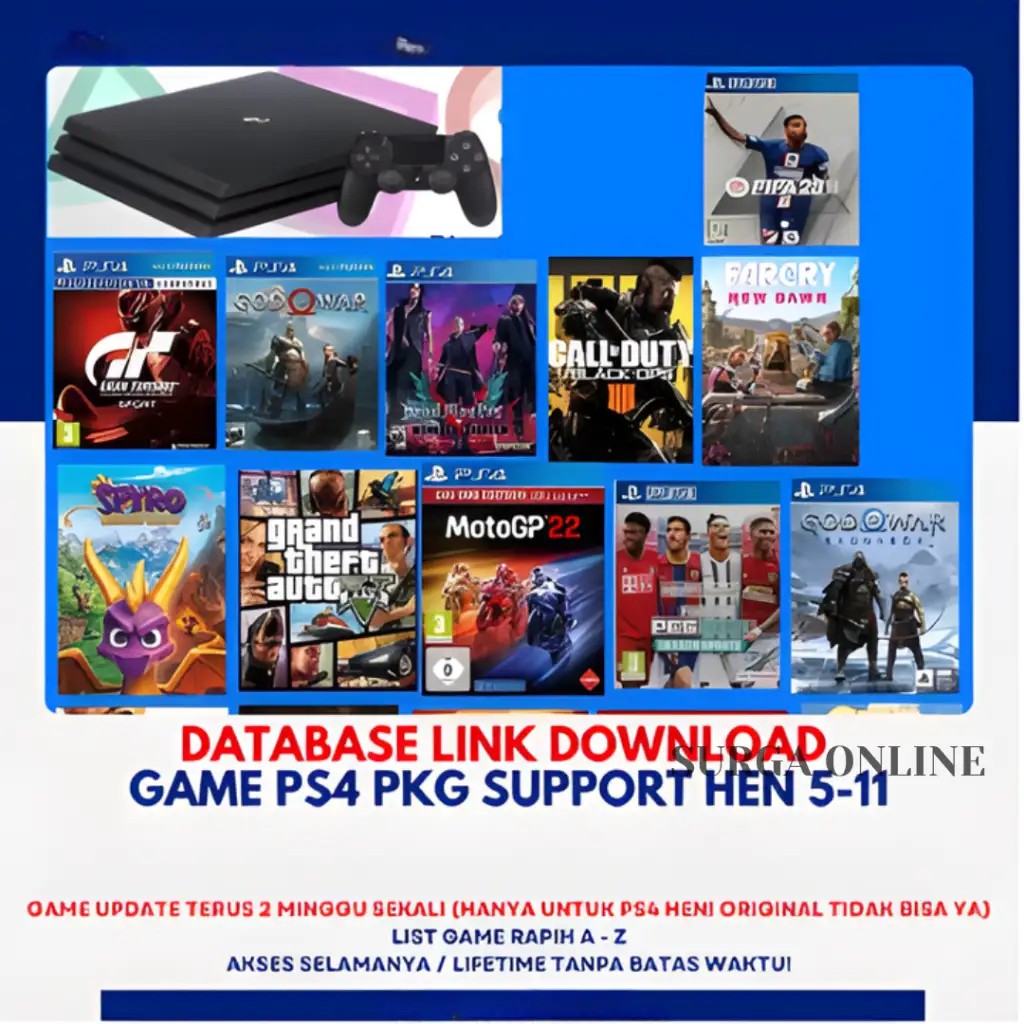 DATABASE LINK DOWNLOAD - GAME PS4 HEN PKG PRAKTIS SELAMANYA