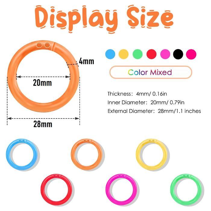 Binder Rings Plastic 20mm / Plastik Binding O Ring / Ring Binder Buka Tutup / DIY Binder Ring /