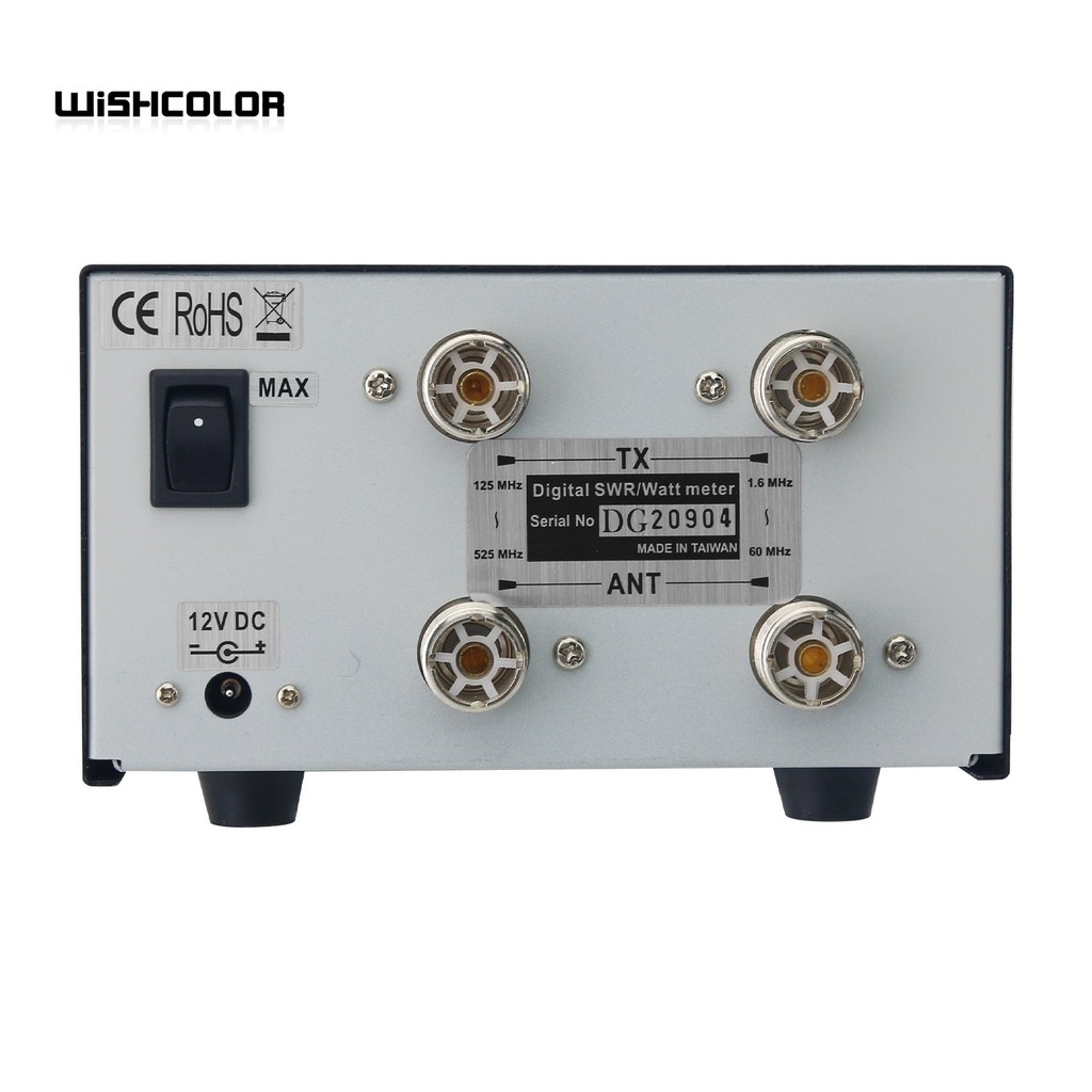 Wishcolor Nissei Dg-503Max Digital Swr Meter Cw/Fm/Ssb/Am/Dmr Swr Watt Meter Hf/Vhf/Uhf 1.6-525Mhz