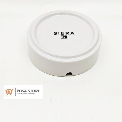 NEWW Asbak Keramik Putih Polos Glossy 1 Pcs