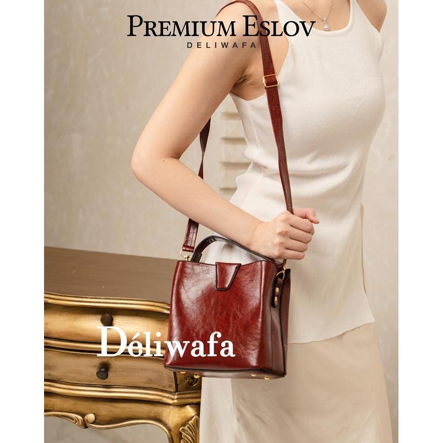 Deliwafa - Selempang Wanita Slingbag Premium Tas Eslov