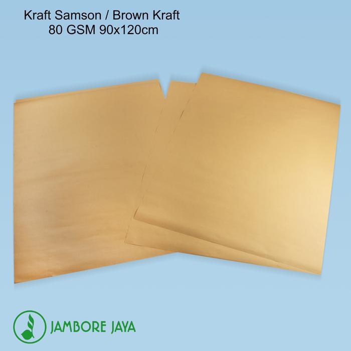 "New" Brown Kraft / Kraft Samson / Kertas Samson / Pembungkus 80 gsm 90x120
