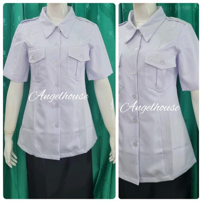 PREMIUM Seragam Dinas BAJU PDH PUTIH PPPK / ASN P3K/ ASN / PNS /GURU/DINKES PUTIH WANITA