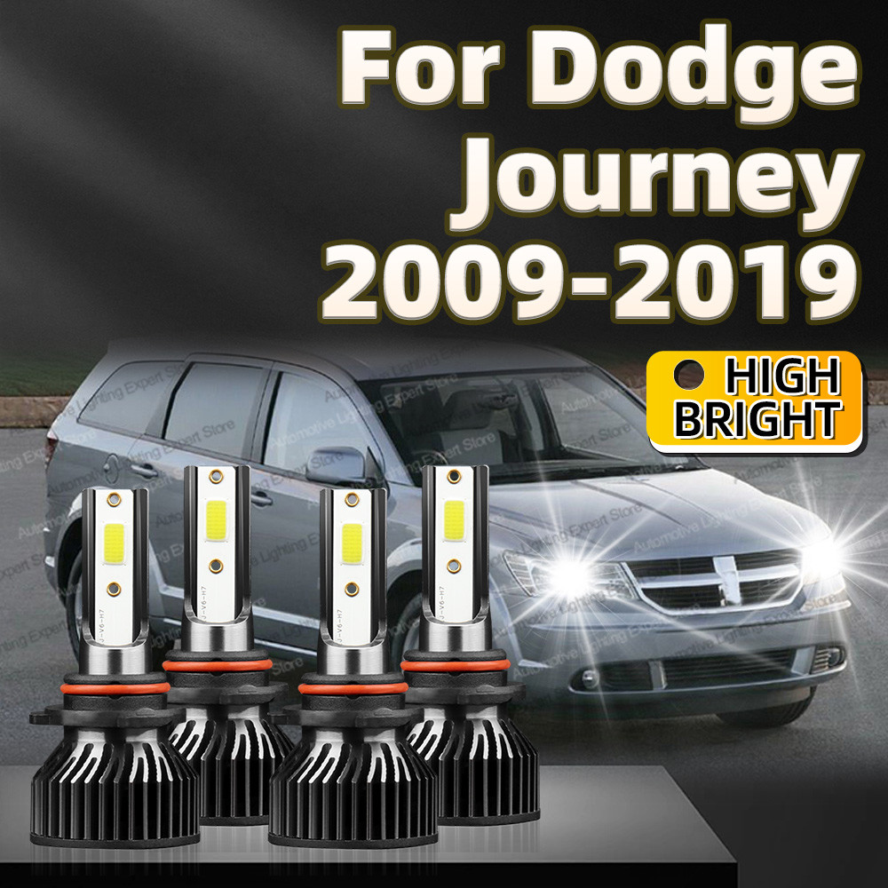 4PCS 30000lm For Dodge Journey 2009-2019 2010 2011 2012 2013 2014 Car LED Headlight Bulbs High Low