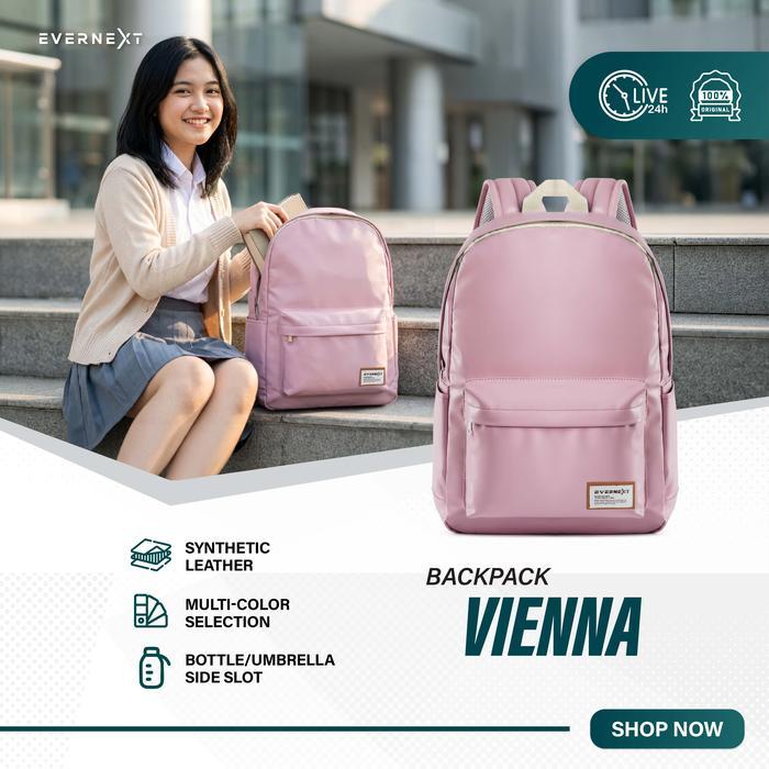 Elizabeth - - Tas Ransel Wanita Waterproof Tas Sekolah Kuliah Backpack Laptop Vienna