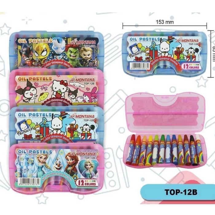 "New" CRAYON BESAR 12warna/krayon/oil pastel/KRAYON SANRIO