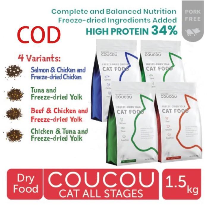 COUCOU makanan kucing murah snack kucing murah Super Premium Cat Food
