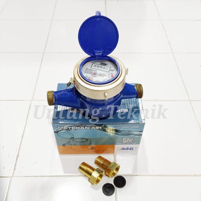 Caiman Meteran Air 05 Inch Bodi Besi Amp Kuningan