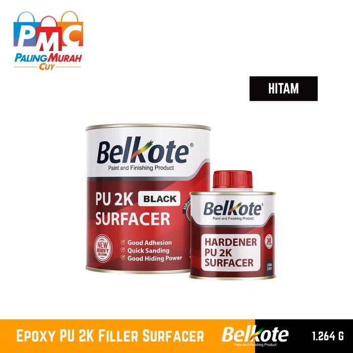 Belkote Epoxy Pu 2K Filler Surfacer Cat Dasar Epoksi Black/ Hitam 1Kg