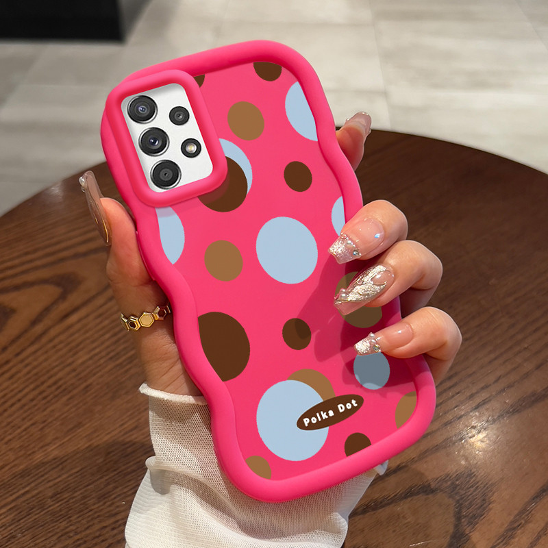 Casing Hp Untuk Samsung A52 4G A52 5G A52s Case Pola Titik Cesing Wave Gelombang Kesing Frosted Sili