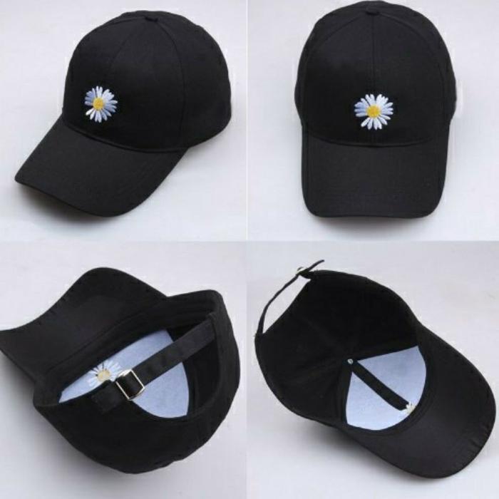 Topi baseball motif bunga daisy / topi baseball cewek / topi baseball korea