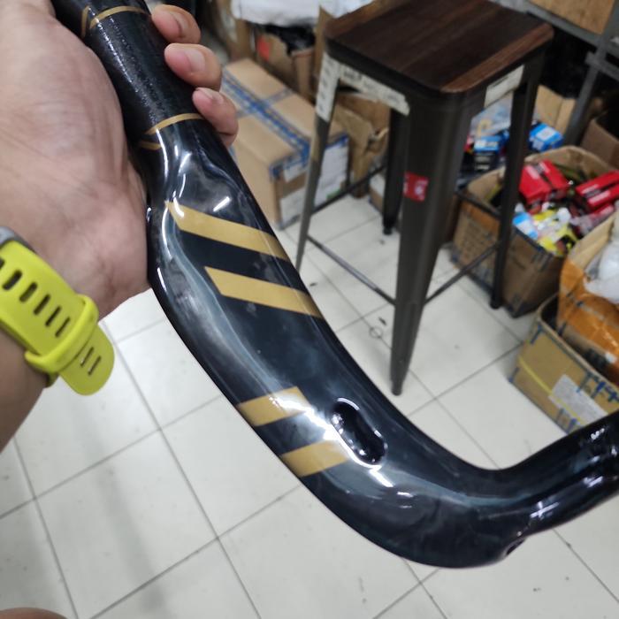 Stang Dropbar Carbon Mxl Blaze Aero Pipih 400Mm Inner Cable Stang Balap Sepeda Roadbike Carbon Mxl