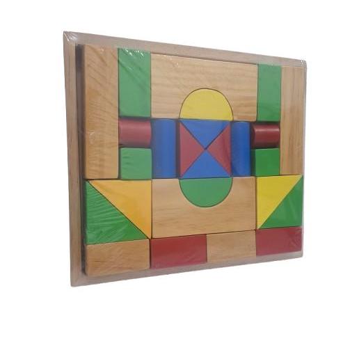 [capt] Mainan Edukasi Anak Permainan Kotak Puzzle Balok Bangunan Warna - Building Block Puzzle Toys