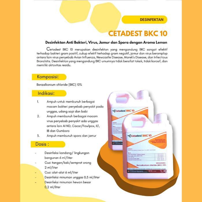 CETADEST BKC 10 Desinfektan Anti Bakteri, Virus, Jamur Apoternak