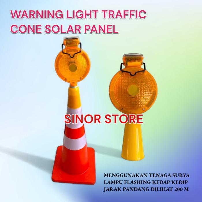 Lampu Solar Automatic Warning Light Traffic Cone Lamp