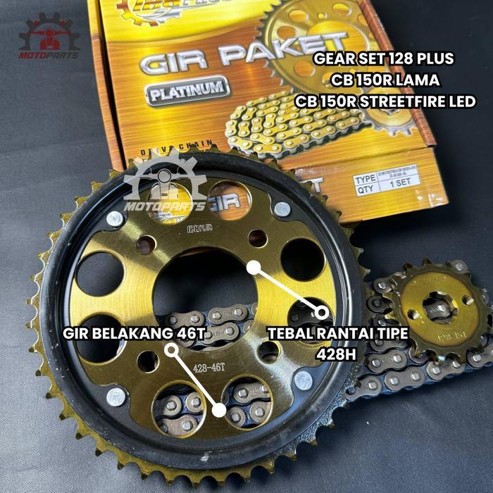 Gear Gir Set Gir Paket Cb 150R Streetfire Led Cb150R Lama Cb Verza Motor Gold Motorcycle Racing