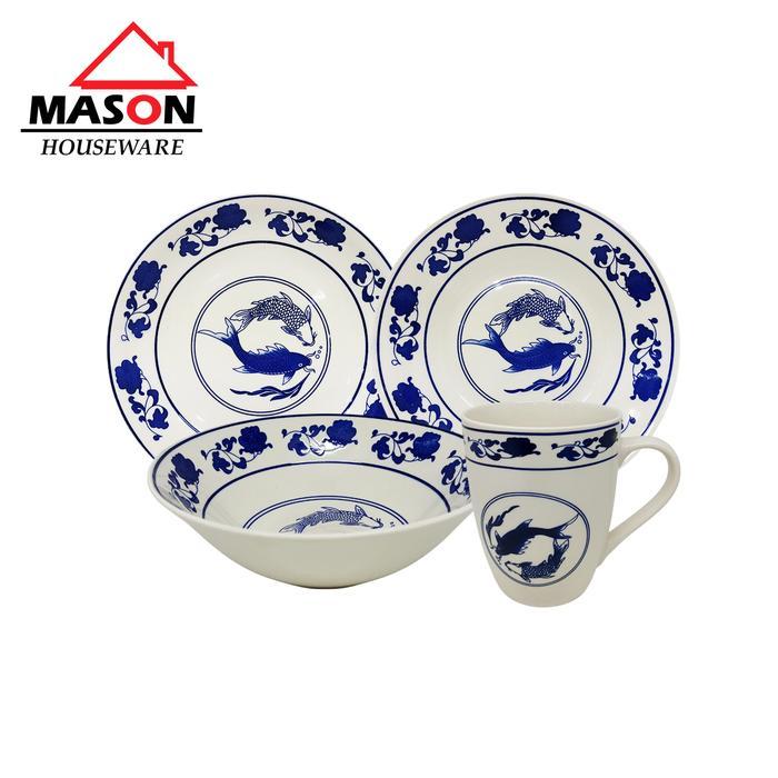MASON DINNER SET PERALATAN MAKAN KERAMIK/ PIRING SAJI/ PIRING SALAD/ MANGKUK / MUG KERAMIK / SET