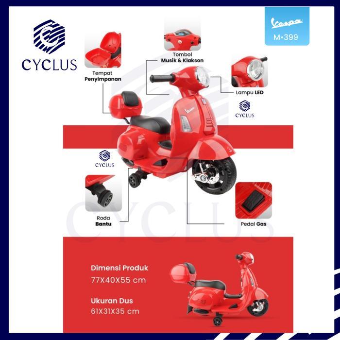 Mainan Motor Listrik Aki Anak PMB M-788 M788 Vespa