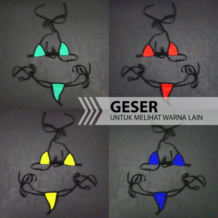 Micro Bikini Set Lingerie Thong Gstring Bra Bikini Pantai Bikini Kecil