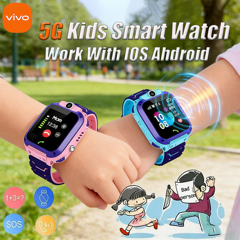 Vivo 5G GPS Kids Smart Watch Sim Card Call SOS Location Child Smart Watch Camera Waterproof Watch