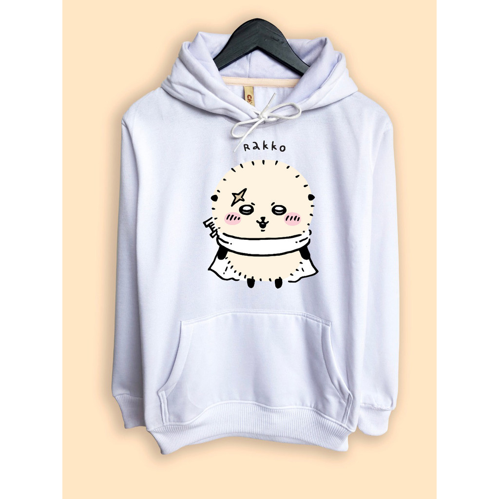 Jaket Hoodie Chiikawa Nanka Chiisakute Kawaii Yatsu Character Rakko