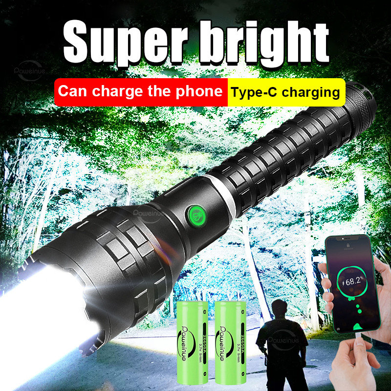 XHP360 High Power Led Flashlight XHP160 XHP90 Most Powerful Led Torch Light Rechargeable Tactical Fl