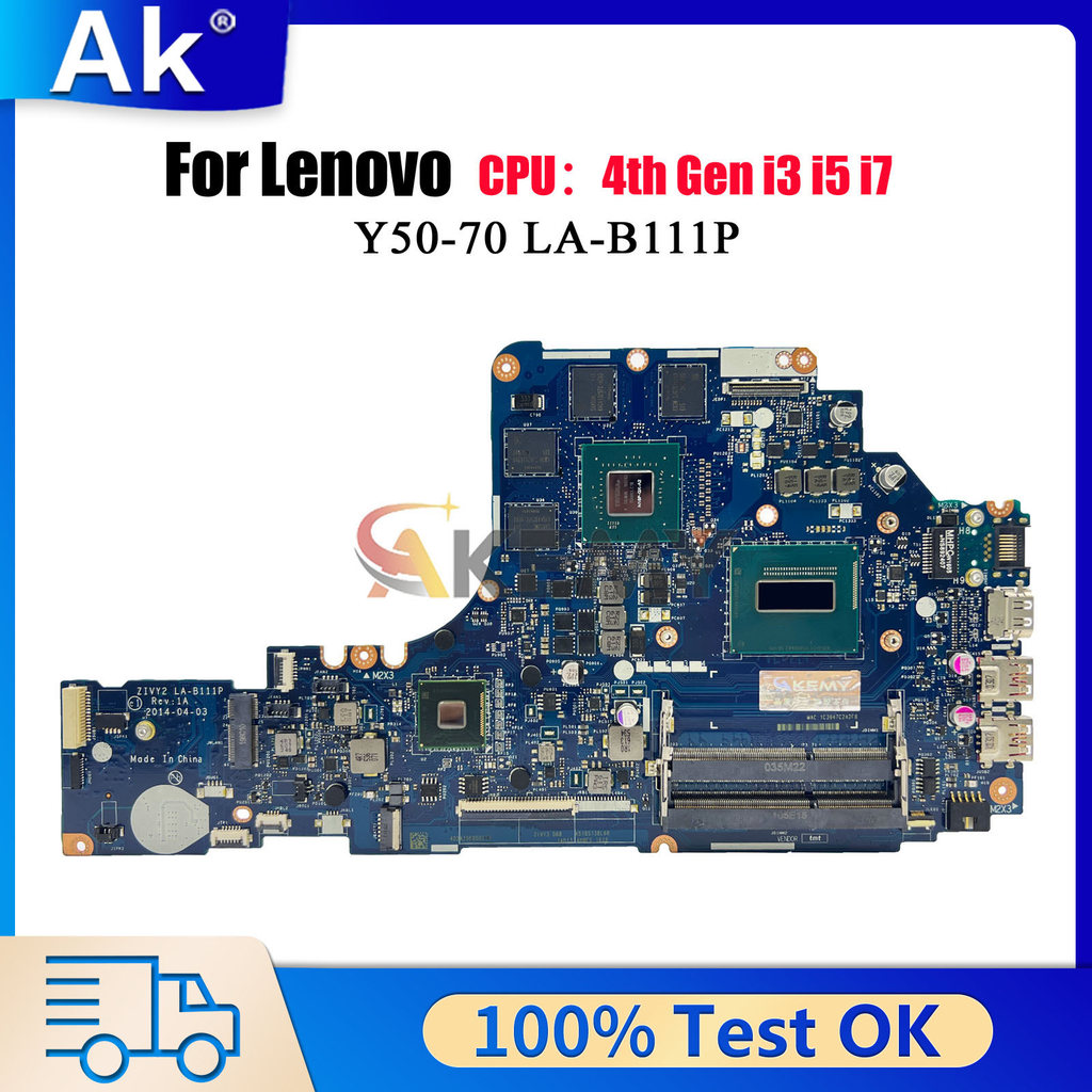 LA-B111P For Lenovo Ideapad Y50-70 with i5 i7 4th Gen GTX960M 860M 2GB 4GB GPU Laptop Motherboard