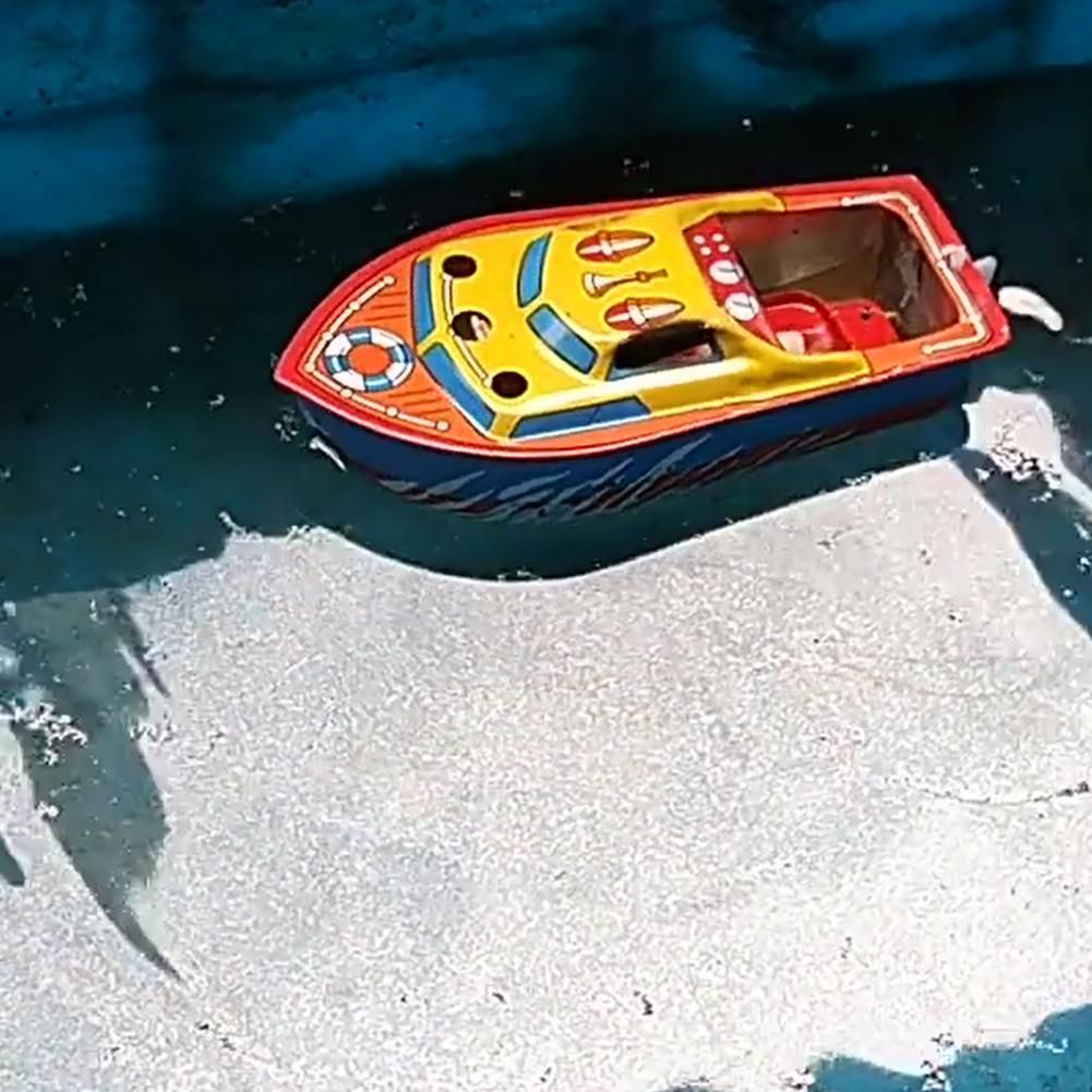 Candle Ship Collectable Tin Toy Steam Boat Candle Powered Boat Tin Vehicle Toy Student Physics