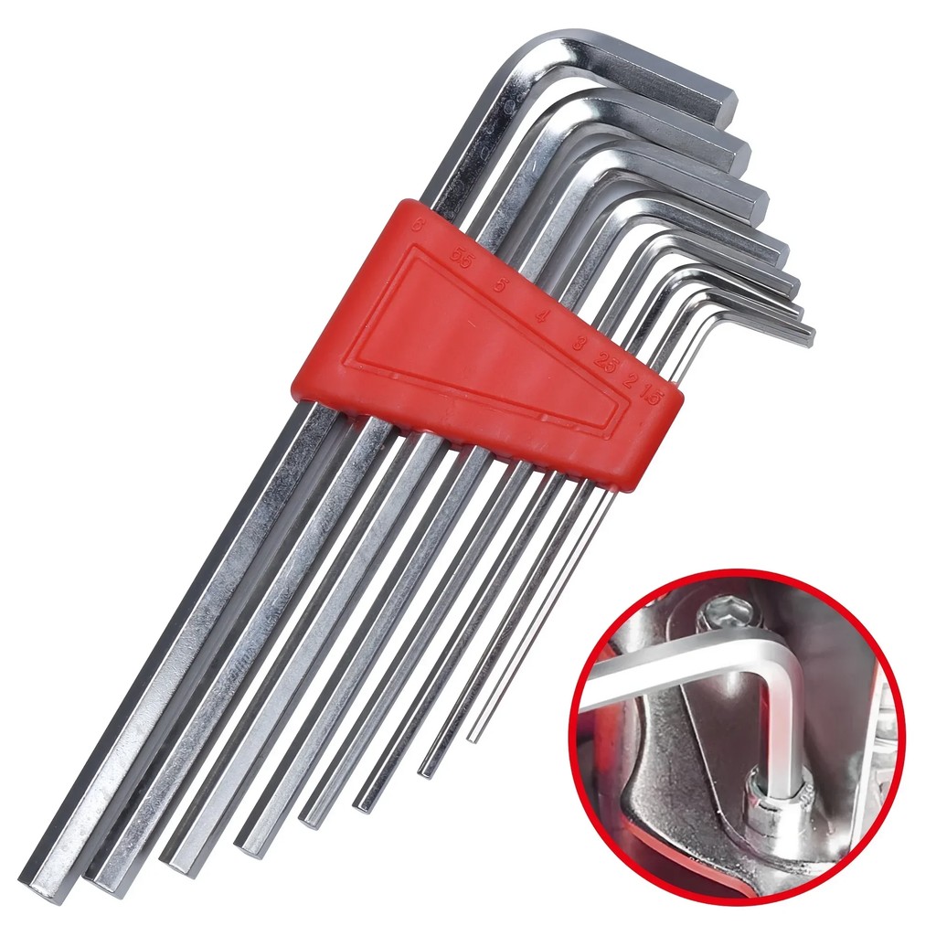 8Pcs Allen Wrench Metric Wrench Inch Wrench L Wrench Size Allen Key Arm Tool Set Easy To Carry In