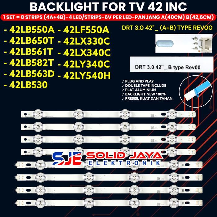 BACKLIGHT TV LED 42 INCH 42LB550A 42LF550A 42LB561T 42LB563D 42LB582 42LB650T 42LB530 42LY340C