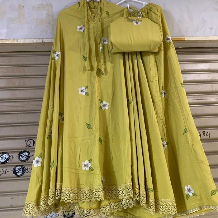 Mukena Karunia bordir katun rayon premium/ mukena bordir rayon premium/ mukena dewasa rayon