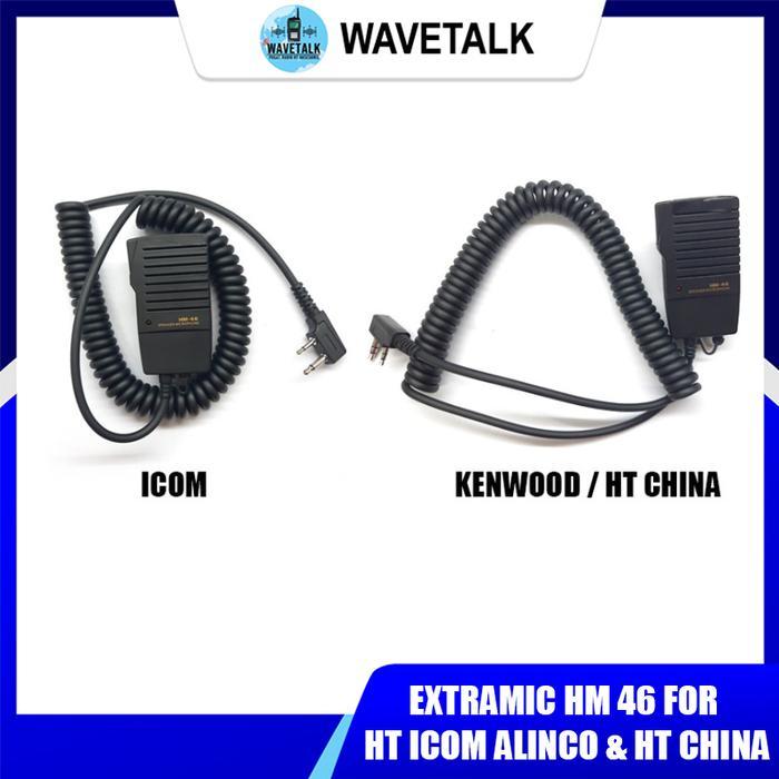EXTRAMIC HM 46 FOR HT ICOM ALINCO HT CHINA KENWOOD HANDMIC HM46 HM-46
