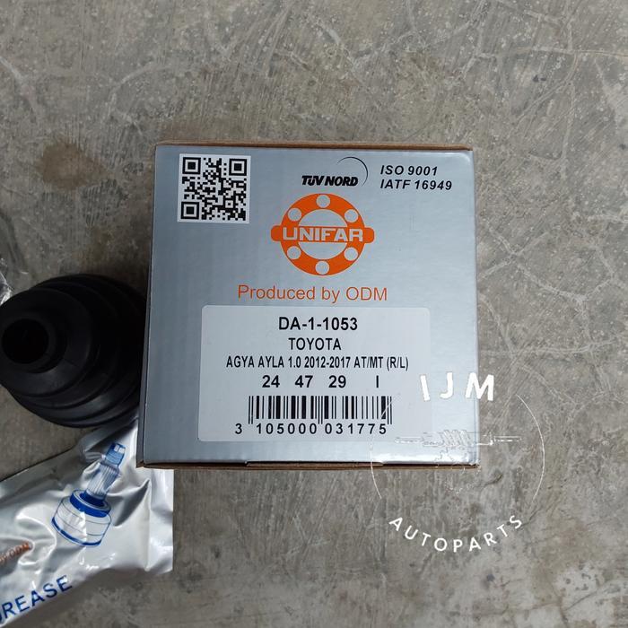 Cv Joint As Roda Luar Daihatsu Ayla & Toyota Agya 1000Cc 1200Cc Unifar