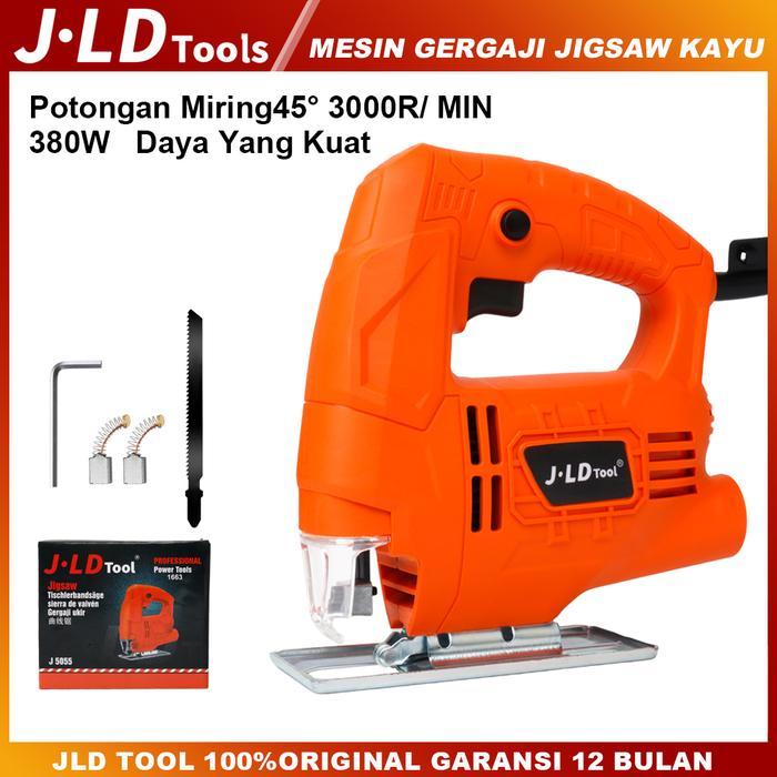 TERLARIS JLD II 380W Gergaji Listrik Jigsaw Mesin Gergaji Jigsaw Kayu Gergaji dengan Kurva Daya